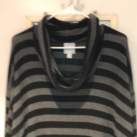 Sunday Striped cowl neck lightweight sweater 2x - Picture 2 of 6